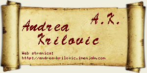 Andrea Krilović vizit kartica